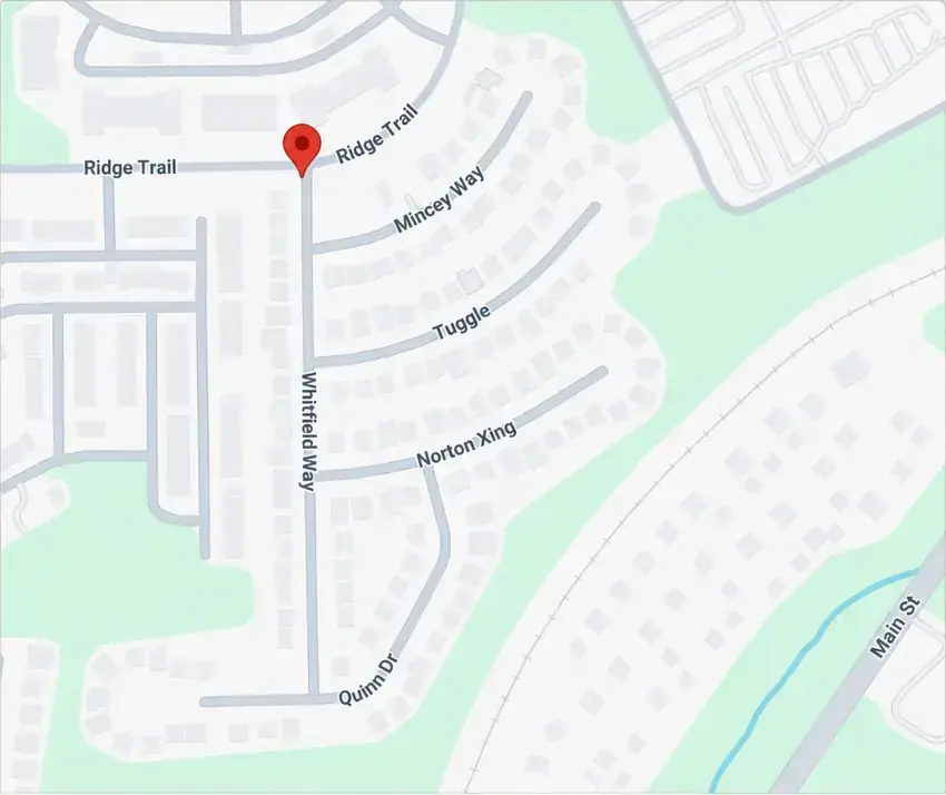 Map showing Whitfield at Ridgewalk on Whitfield Way off Ridge Trail in Woodstock